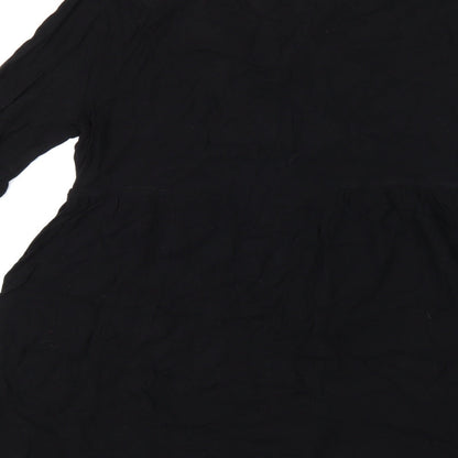 Womens UK Size S Brave Soul Black Basic Blouse