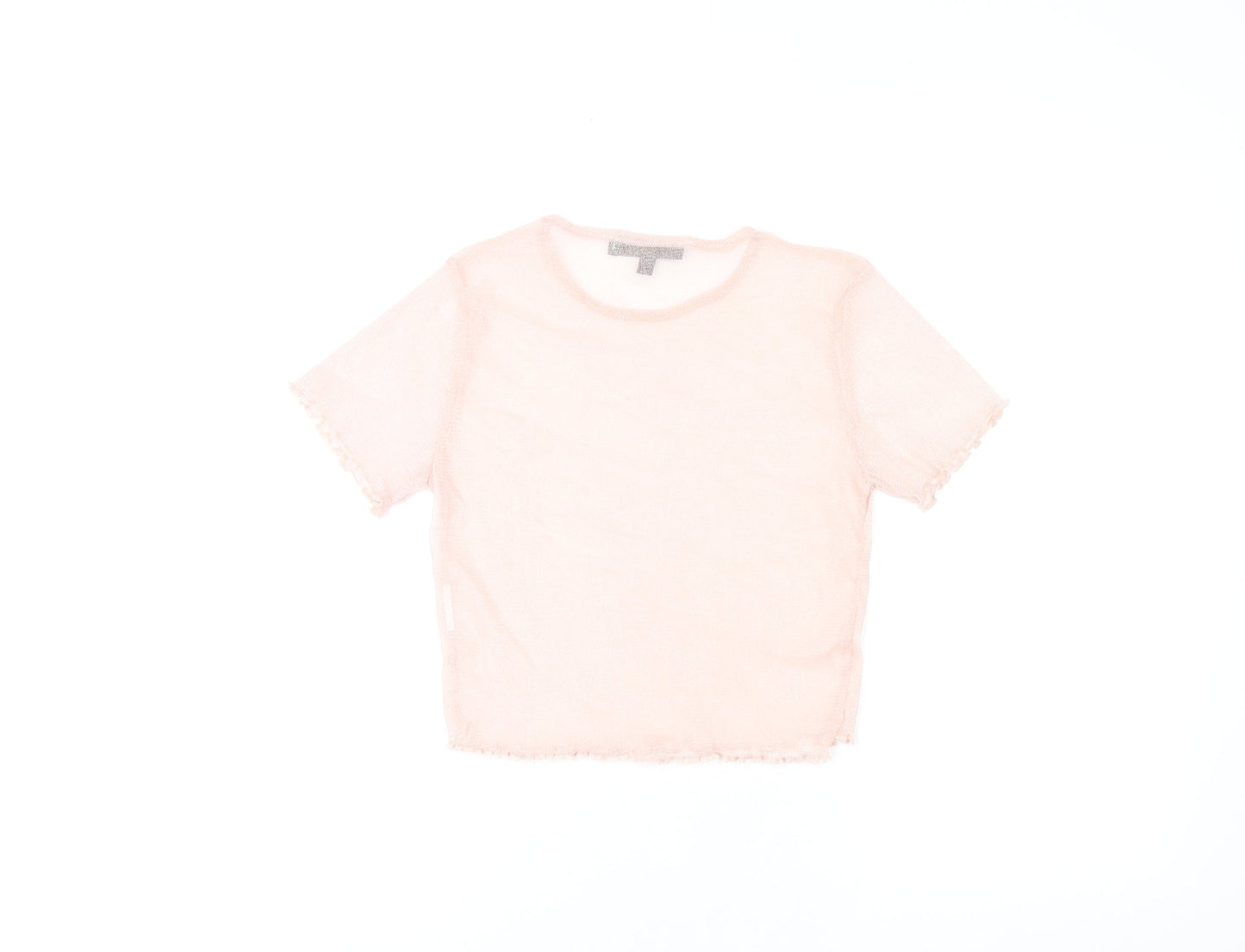 Womens UK Size 6 Missguided Pink Cropped T-Shirt