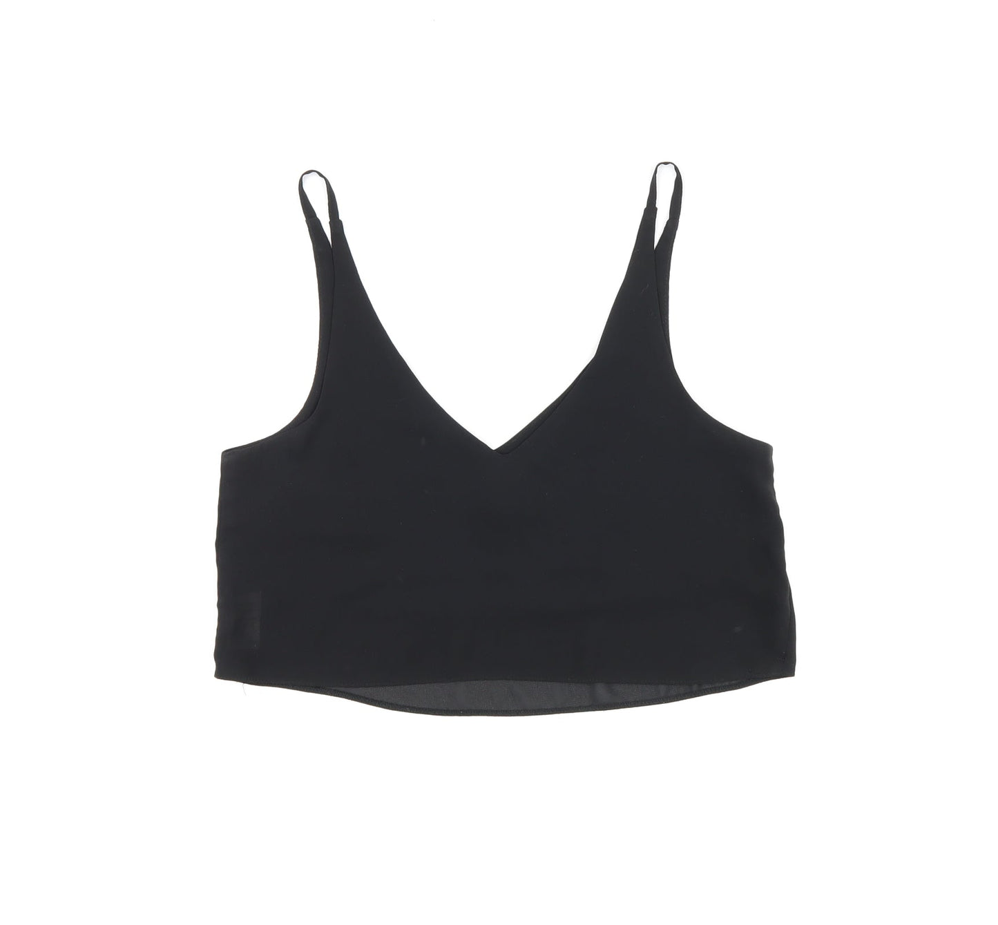 Womens UK Size 6 Topshop Black Cropped Tank