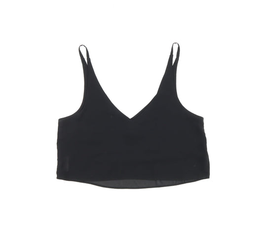 Womens UK Size 6 Topshop Black Cropped Tank