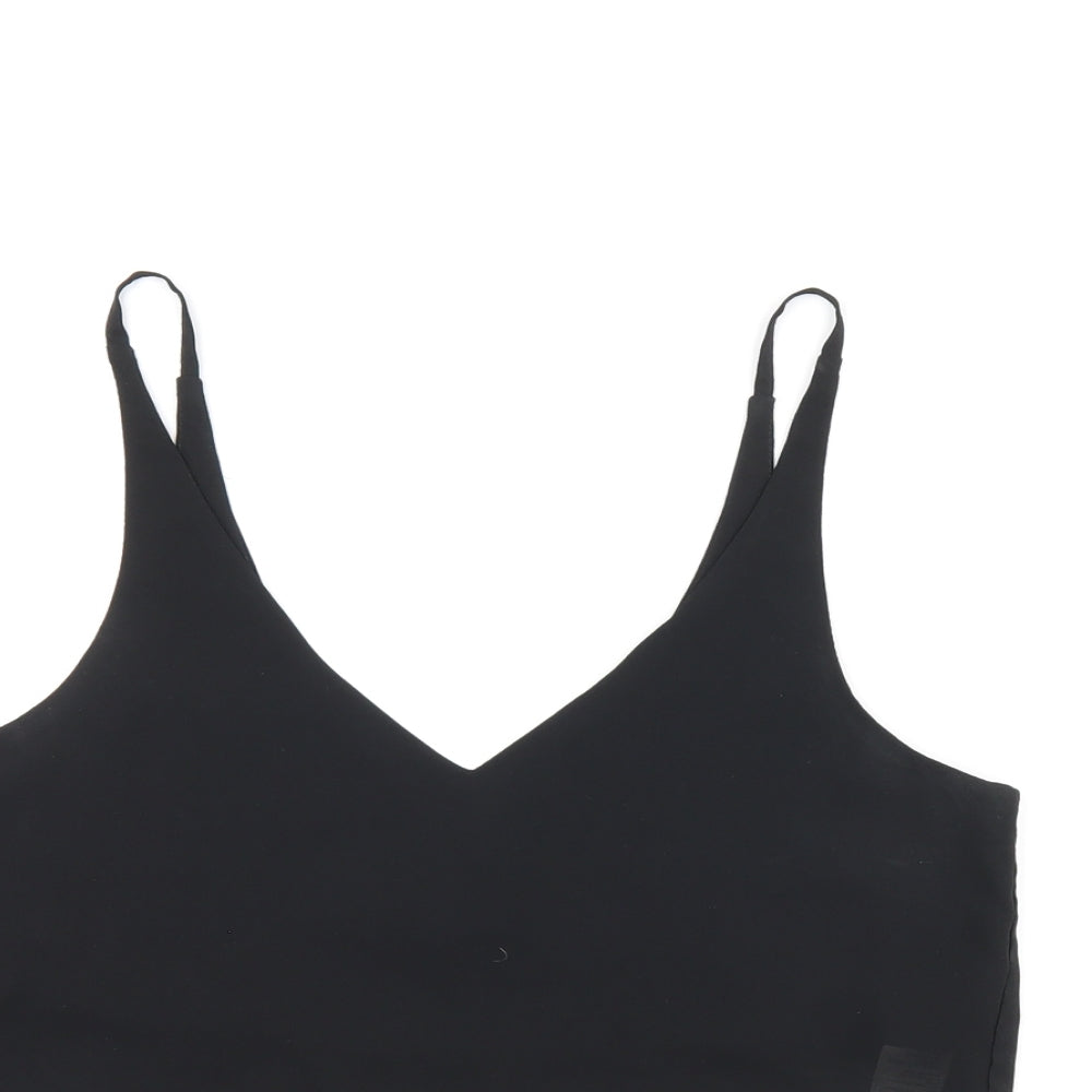 Womens UK Size 6 Topshop Black Cropped Tank