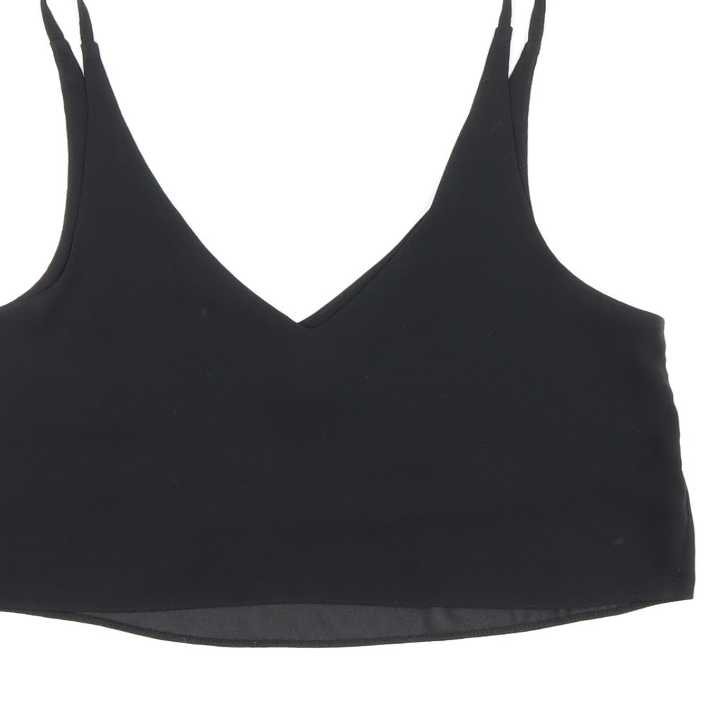 Womens UK Size 6 Topshop Black Cropped Tank