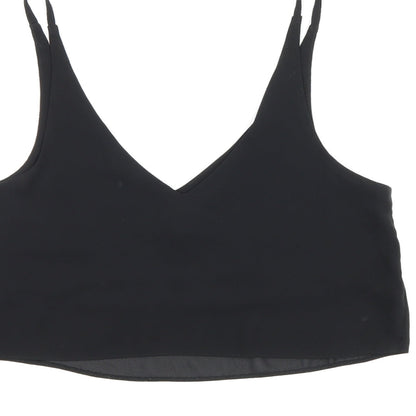 Womens UK Size 6 Topshop Black Cropped Tank
