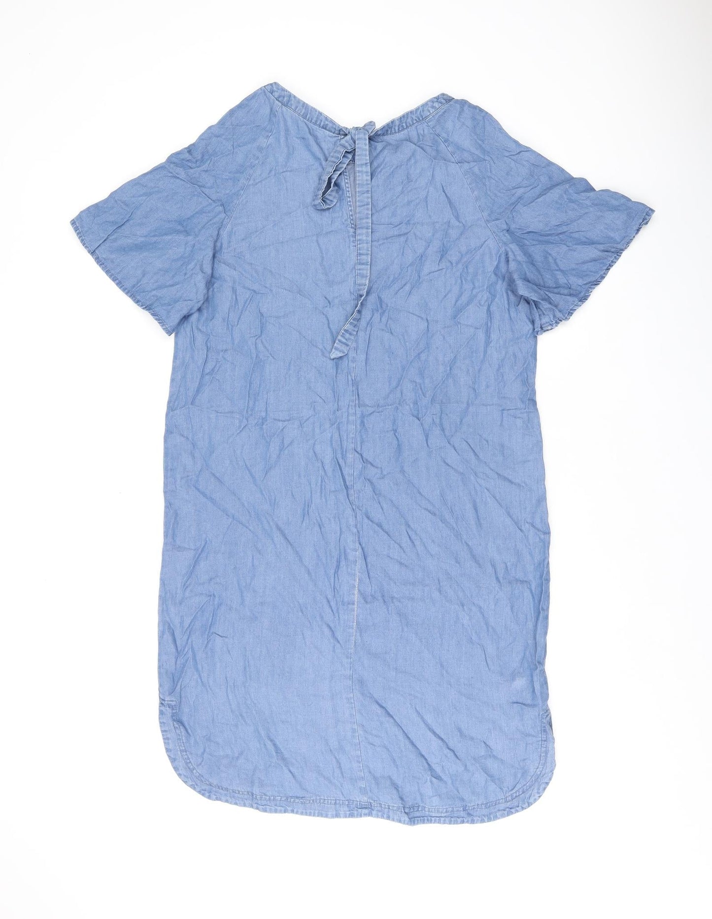 Principles Womens Blue Lyocell Shift Size 12 Boat Neck Pullover