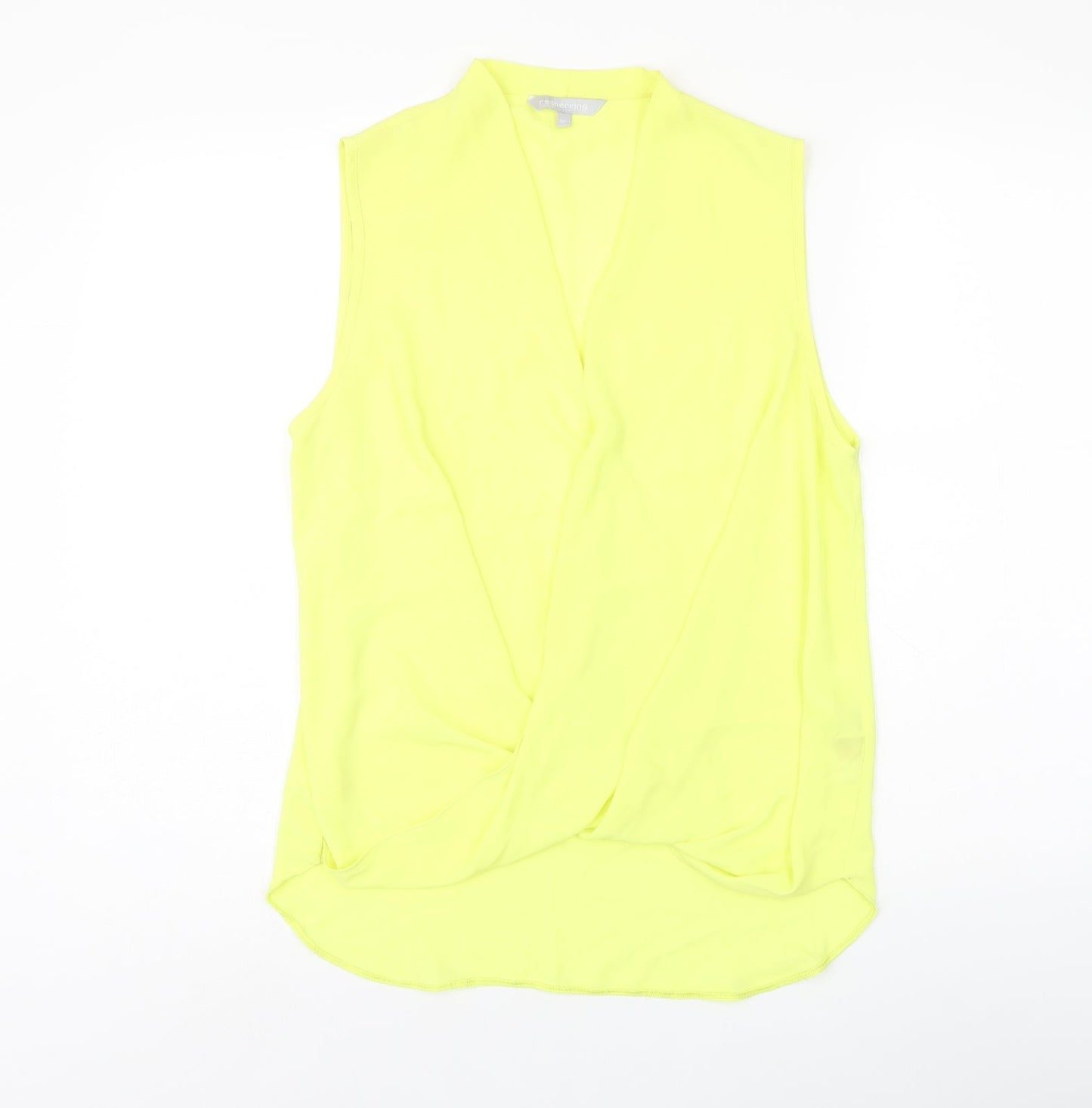 Womens UK Size 12 Red Herring Yellow Basic Blouse