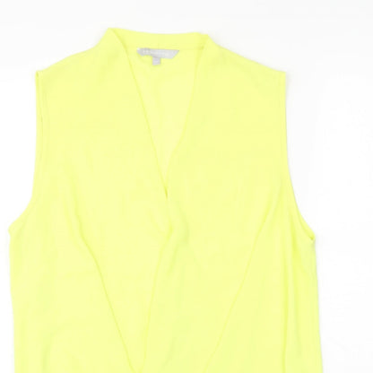 Womens UK Size 12 Red Herring Yellow Basic Blouse
