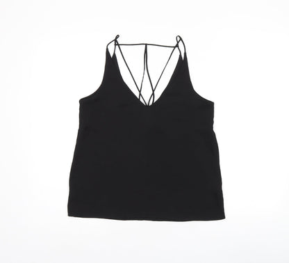 Womens UK Size 8 Topshop Black Camisole T-Shirt