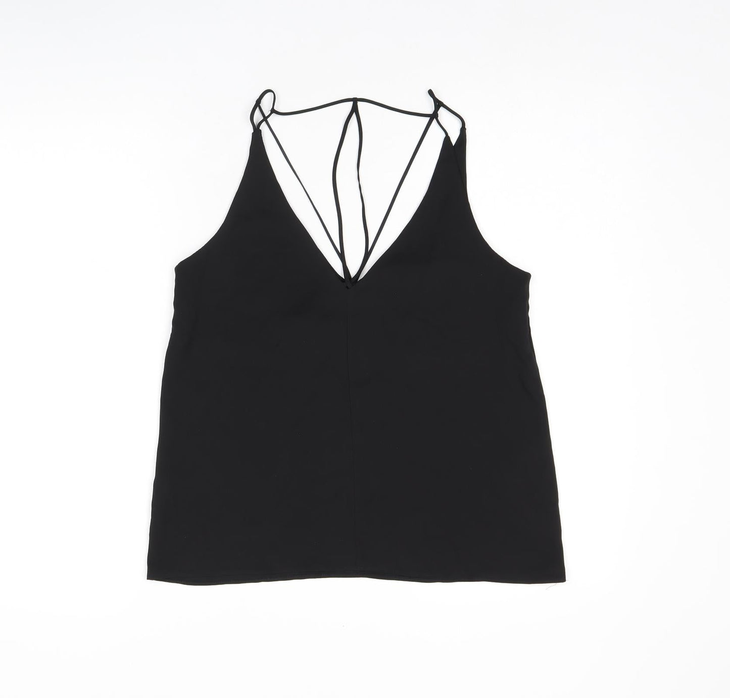 Womens UK Size 8 Topshop Black Camisole T-Shirt