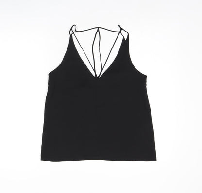 Womens UK Size 8 Topshop Black Camisole T-Shirt