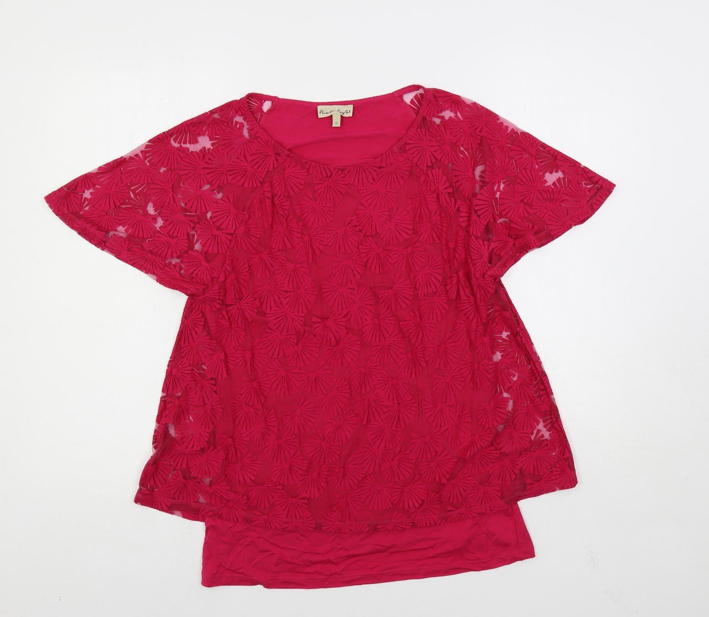 Womens UK Size 10 Phase Eight Pink Basic Blouse