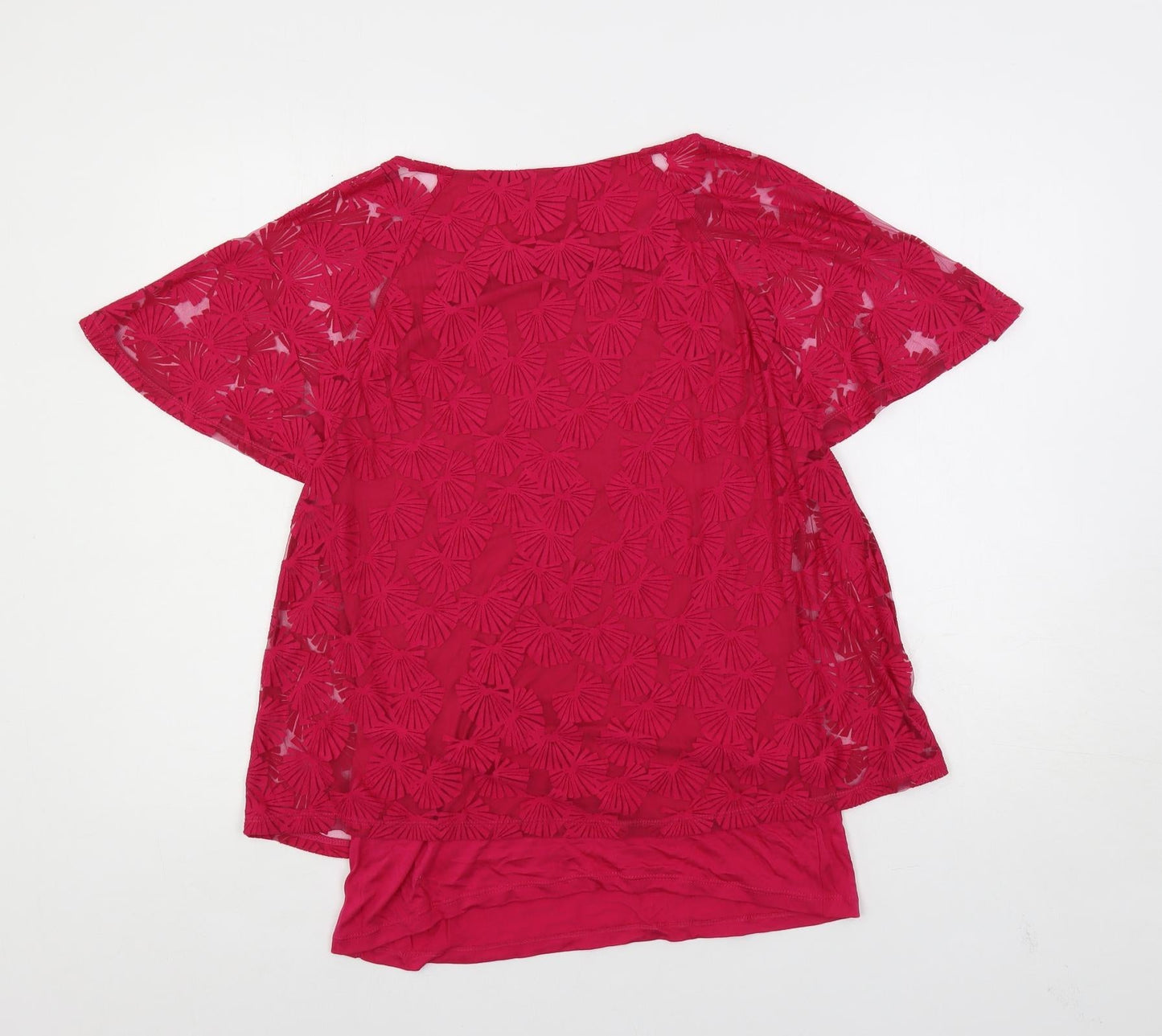 Womens UK Size 10 Phase Eight Pink Basic Blouse