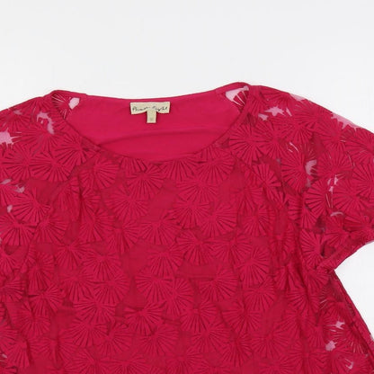 Womens UK Size 10 Phase Eight Pink Basic Blouse