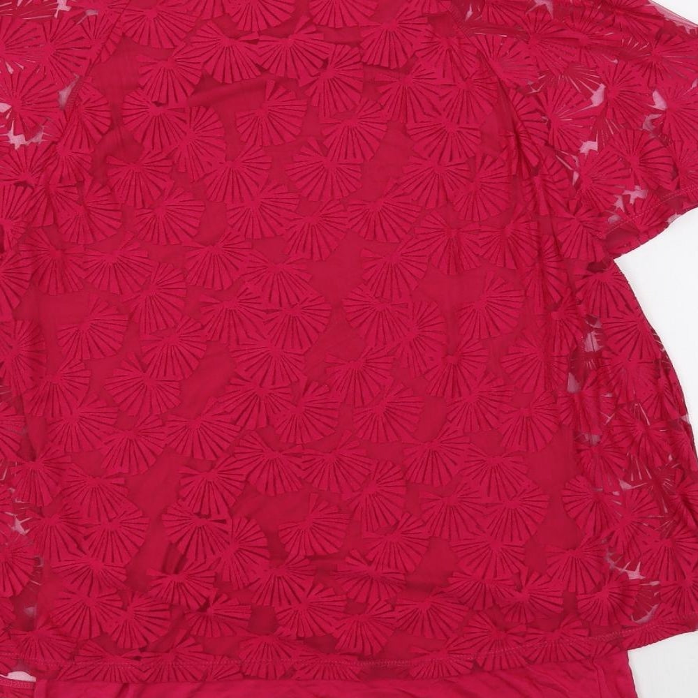 Womens UK Size 10 Phase Eight Pink Basic Blouse
