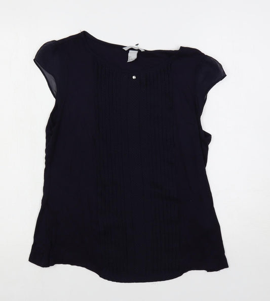 Womens UK Size L H&M Blue Basic Blouse
