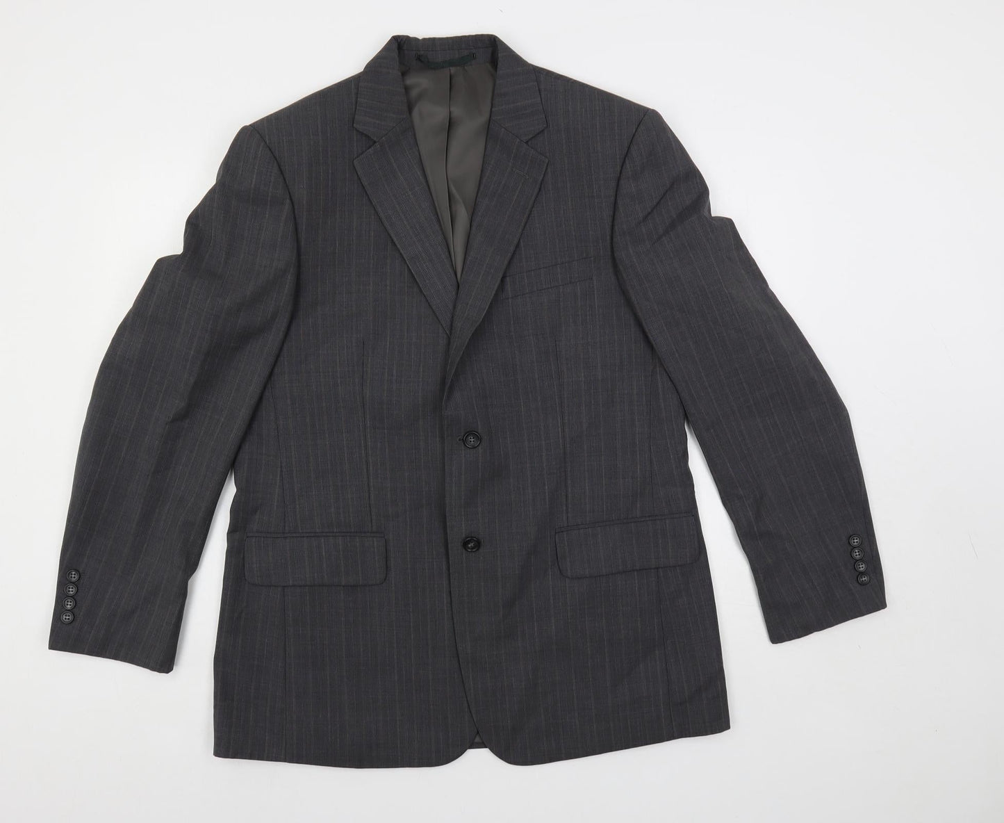 Mens UK Size 40 Brook Taverner Regular Grey Suit Jacket