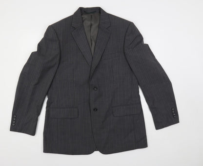 Mens UK Size 40 Brook Taverner Regular Grey Suit Jacket