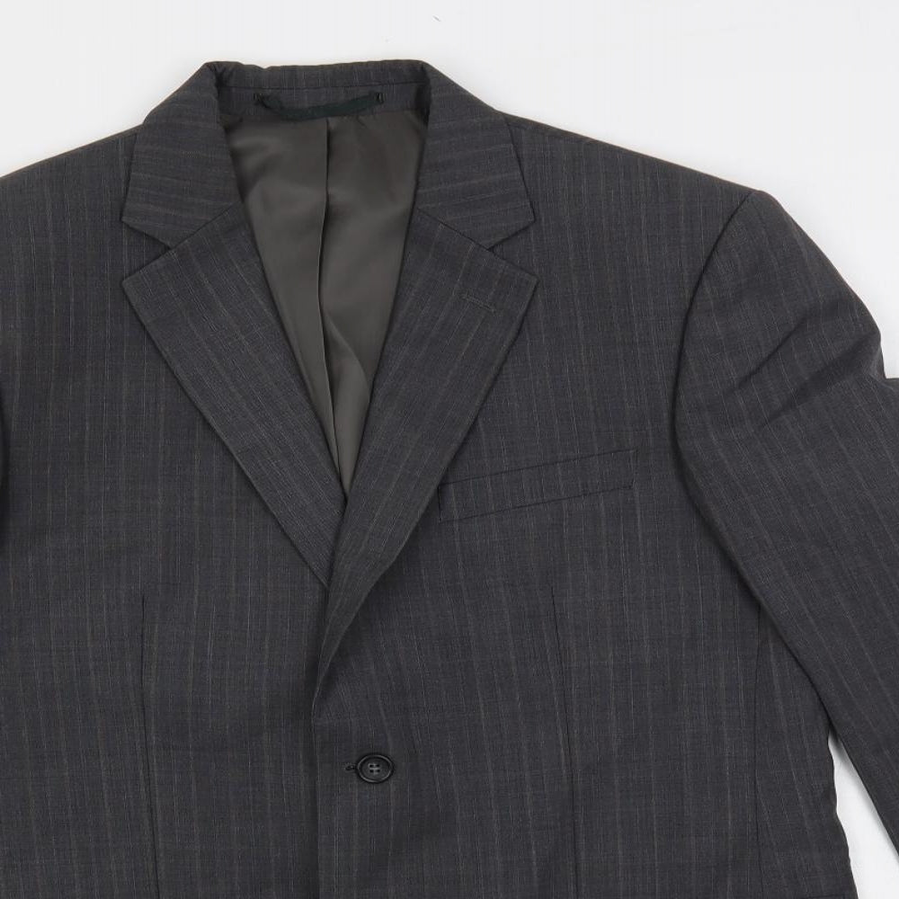 Mens UK Size 40 Brook Taverner Regular Grey Suit Jacket