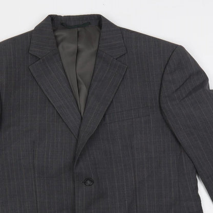 Mens UK Size 40 Brook Taverner Regular Grey Suit Jacket