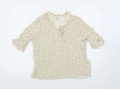 Womens UK Size 18 Marks and Spencer Ivory Basic Blouse