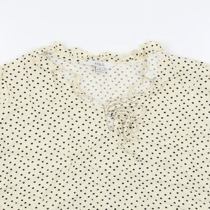 Womens UK Size 18 Marks and Spencer Ivory Basic Blouse