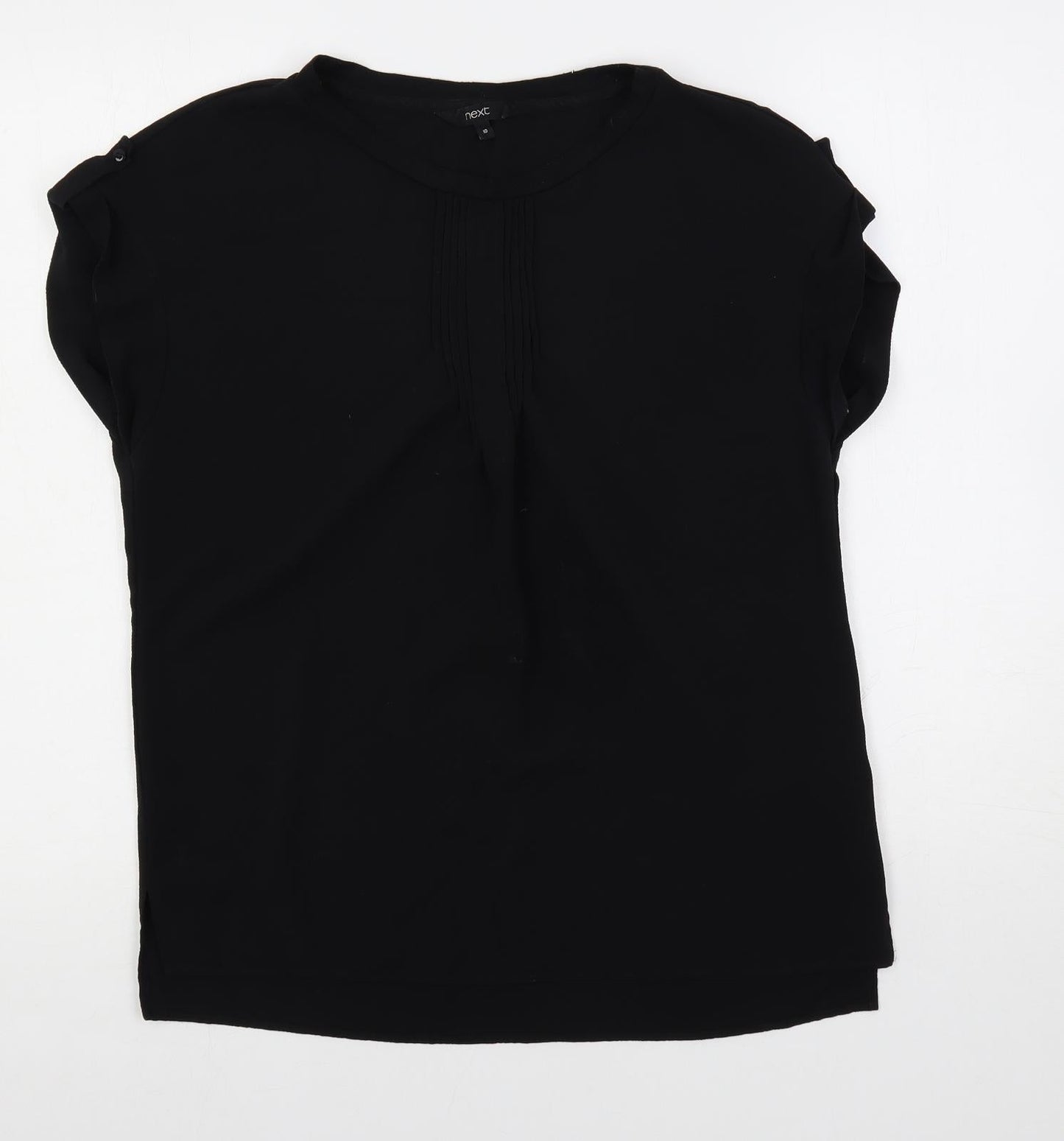 Womens UK Size 10 NEXT Black Basic Blouse