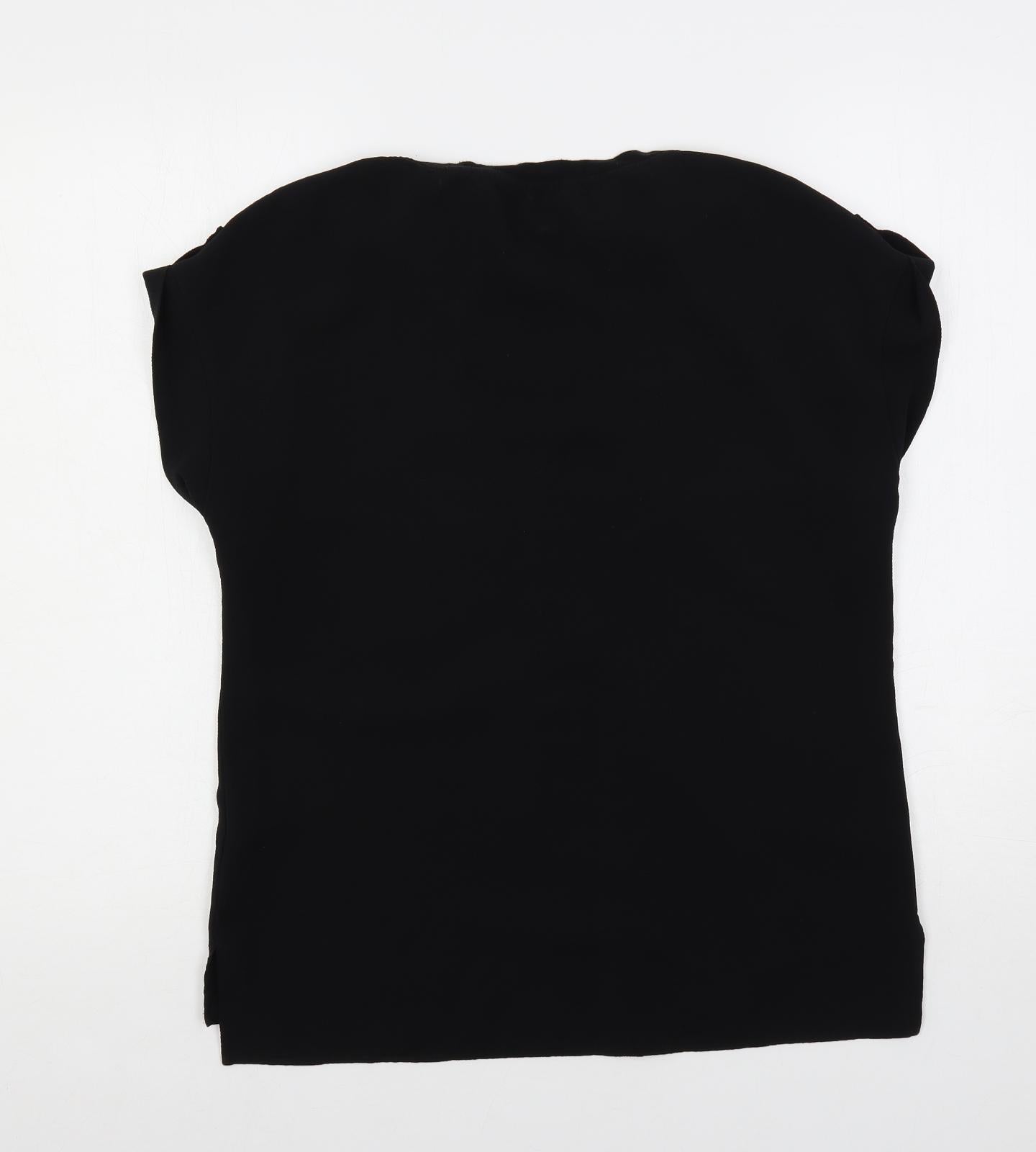 Womens UK Size 10 NEXT Black Basic Blouse