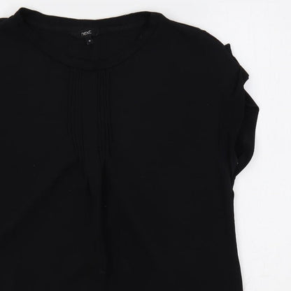 Womens UK Size 10 NEXT Black Basic Blouse