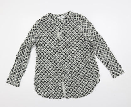 Womens UK Size 10 Marks and Spencer Ivory Basic Button-Up