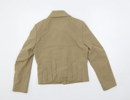 My Diary Womens Beige Jacket Blazer Size 8 Button - Pockets