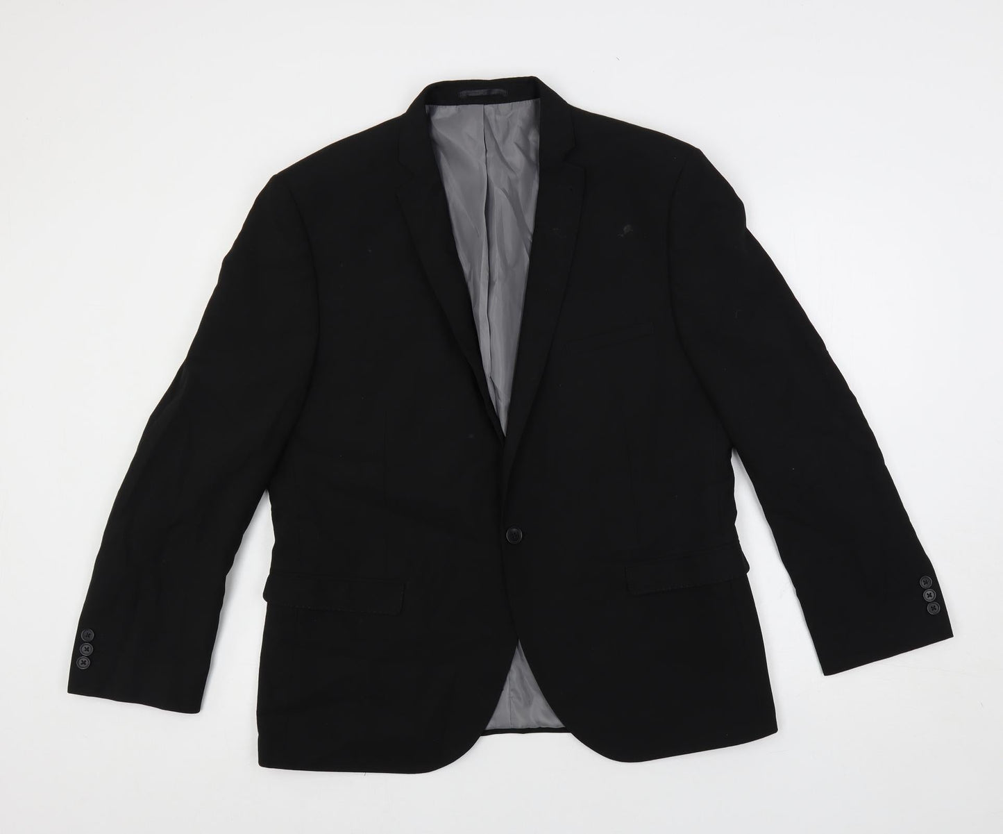 Mens UK Size 44 Ventura Regular Black Suit Jacket