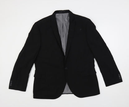 Mens UK Size 44 Ventura Regular Black Suit Jacket