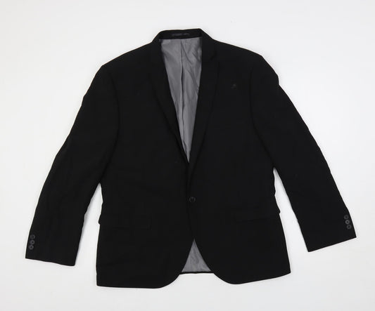 Mens UK Size 44 Ventura Regular Black Suit Jacket