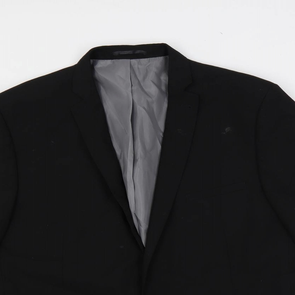 Mens UK Size 44 Ventura Regular Black Suit Jacket