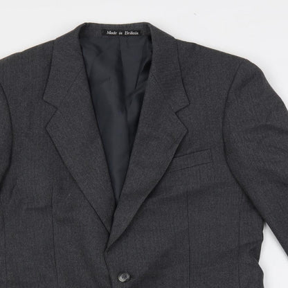 Mens UK Size 38 Greenwoods Regular Grey Suit Jacket