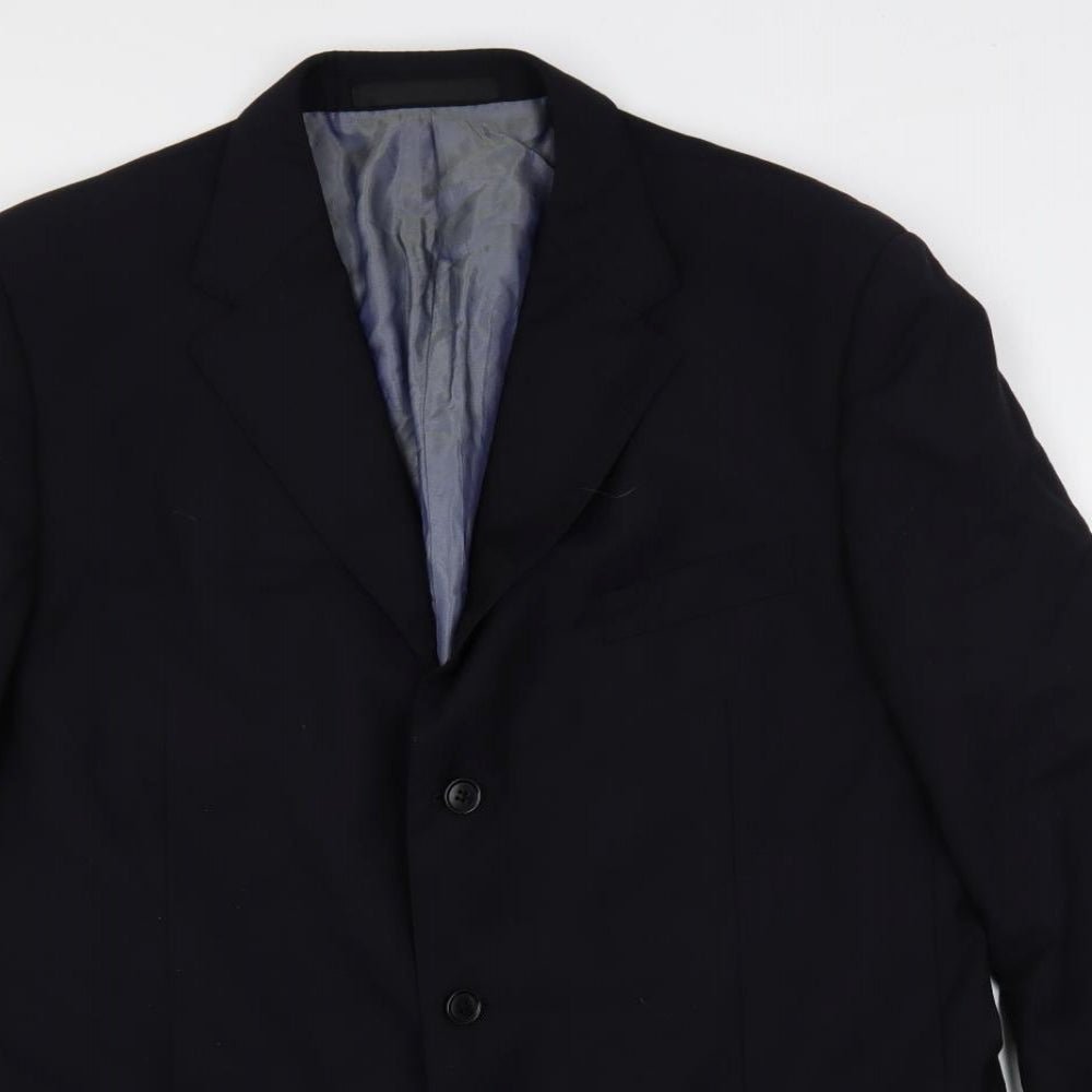 Mens UK Size 44 Marks and Spencer Regular Blue Suit Jacket