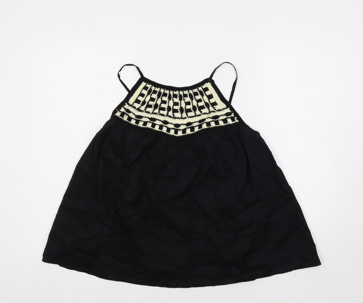 Womens UK Size 10 Per Una Black Basic Tank