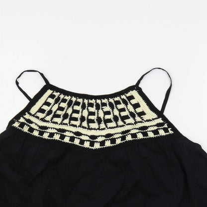 Womens UK Size 10 Per Una Black Basic Tank