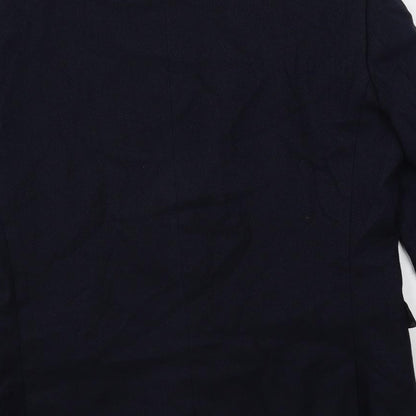 Harvey & jones Mens Blue Polyester Jacket Blazer Size 40 Regular