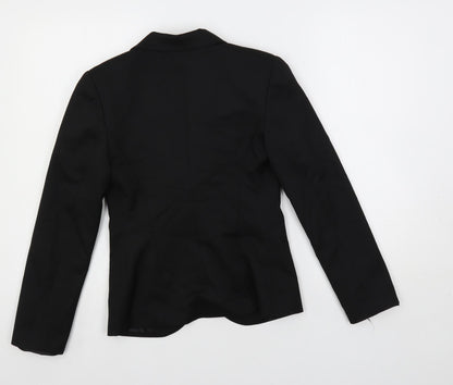 ModalanD Womens Black Jacket Blazer Size 8 Button