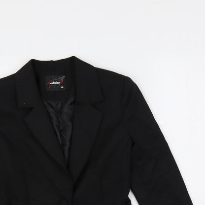 ModalanD Womens Black Jacket Blazer Size 8 Button