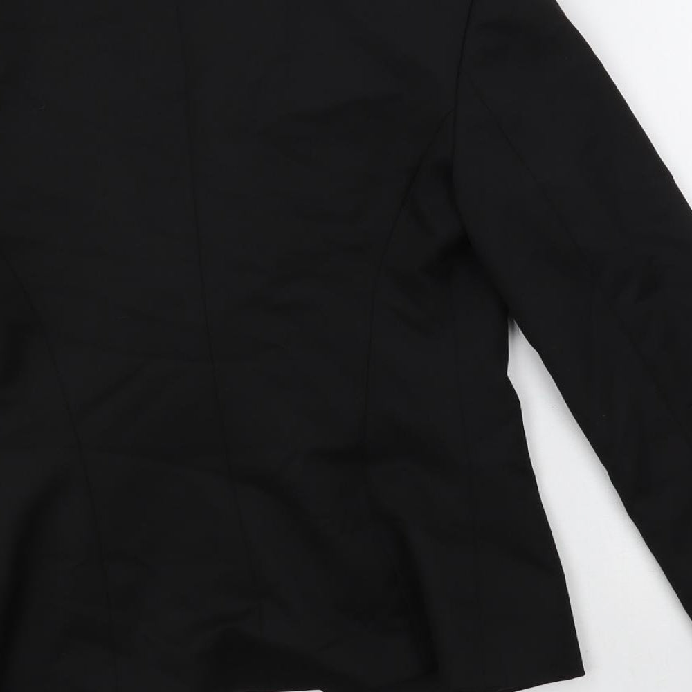 ModalanD Womens Black Jacket Blazer Size 8 Button