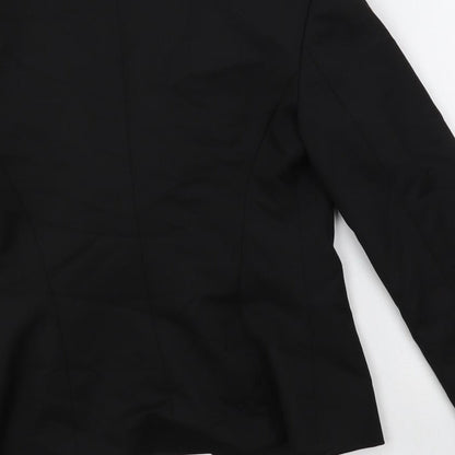 ModalanD Womens Black Jacket Blazer Size 8 Button