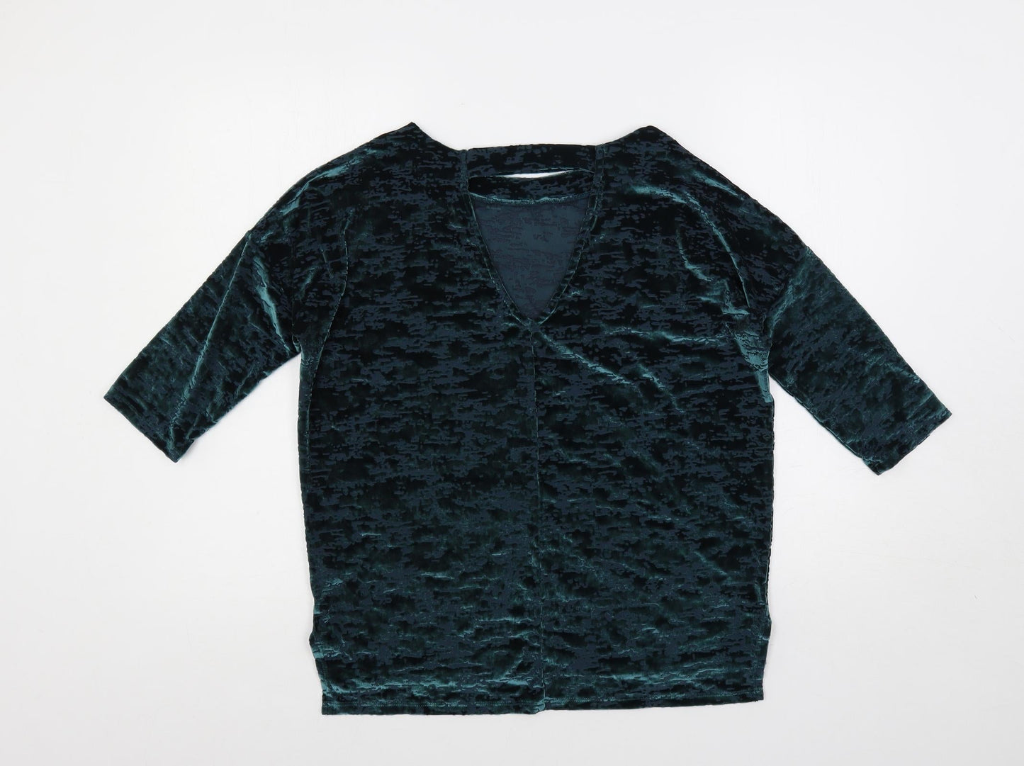 Womens UK Size 10 NEXT Green Basic Blouse