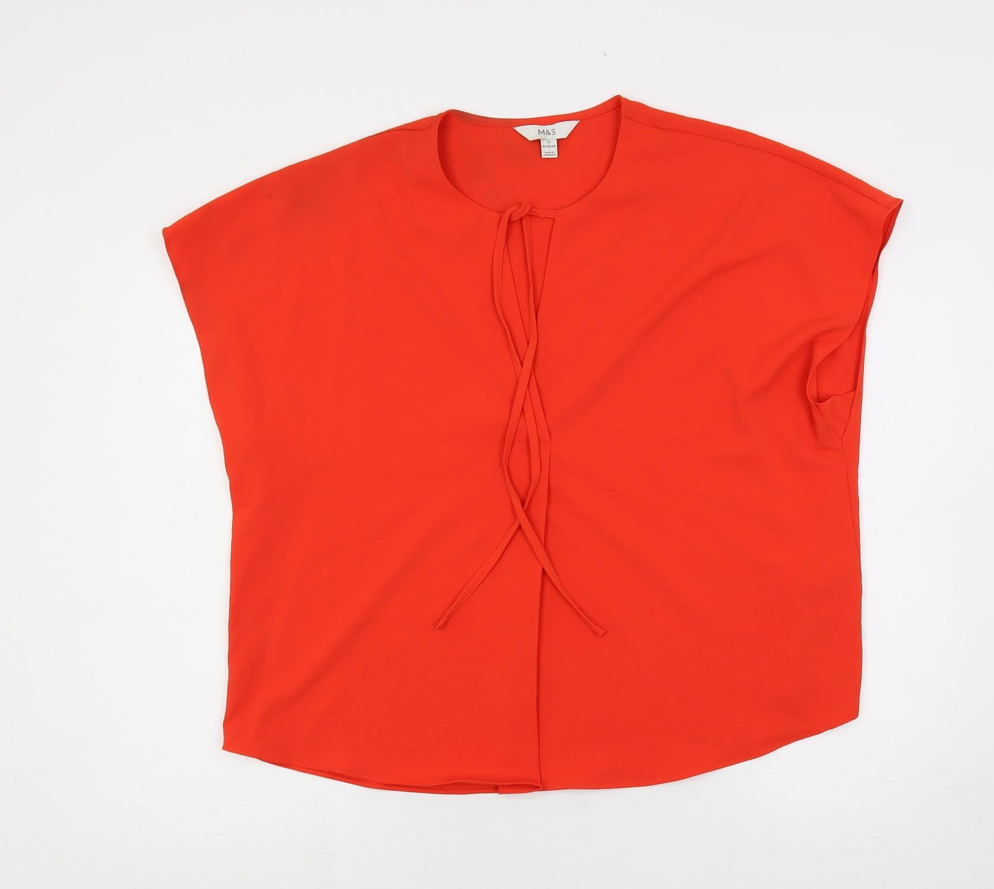 Womens UK Size 12 Marks and Spencer Red Basic Blouse