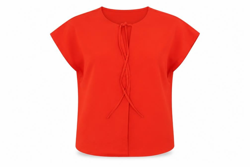 Womens UK Size 12 Marks and Spencer Red Basic Blouse
