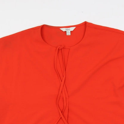 Womens UK Size 12 Marks and Spencer Red Basic Blouse