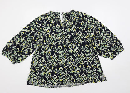 Womens UK Size 14 Marks and Spencer Blue Basic Blouse