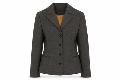 In Wear Womens Brown Geometric Jacket Blazer Size 8 Button
