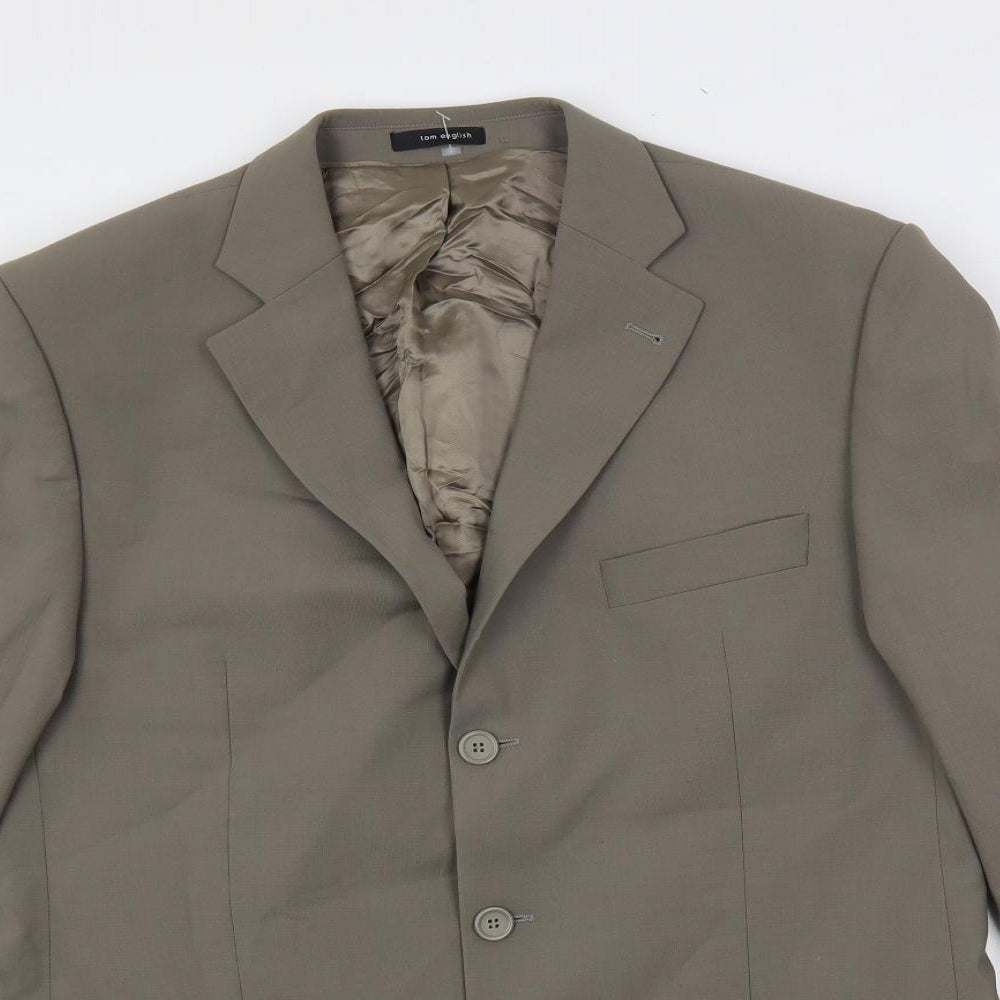 Mens UK Size 42 Tom English Regular Grey Suit Jacket
