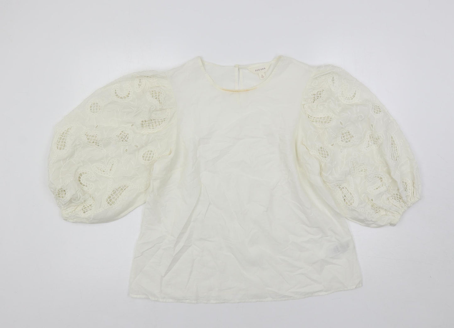 Womens UK Size 8 Per Una Ivory Basic Blouse